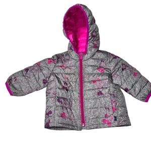 Kids Gray and Pink Hooded Jacket